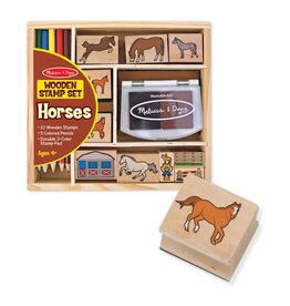 MELISSA & DOUG MD2410 WOODEN STAMP SET - HORSES