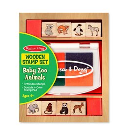 MELISSA & DOUG MD1638 WOODEN STAMP SET: BABY ZOO ANIMALS