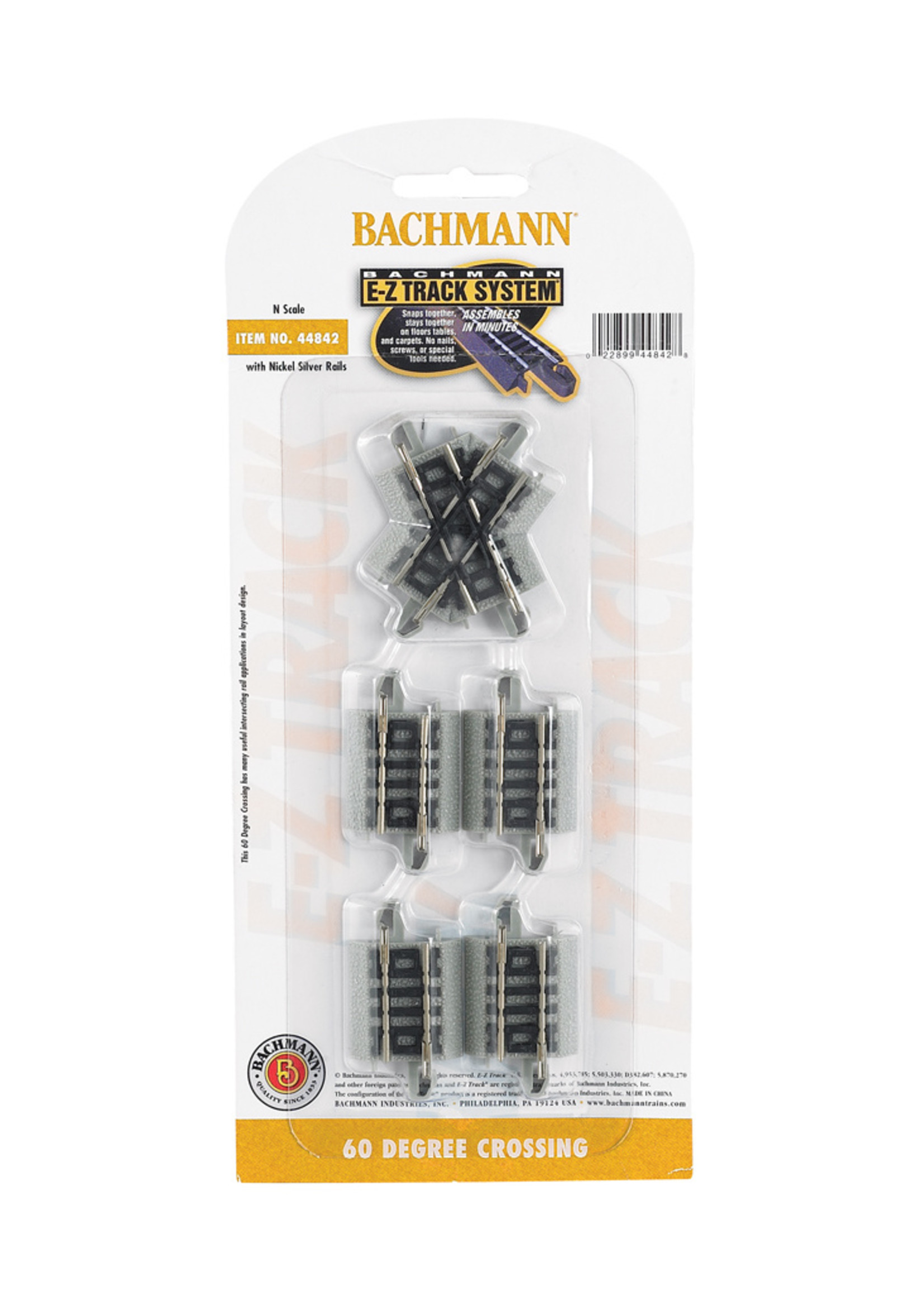 Bachmann 44842 - 60 Degree Crossing - N Scale EZ Track