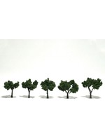 Woodland Scenics TR1502 - Ready Made Trees, Medium Green 1 1/4"-2"(5)