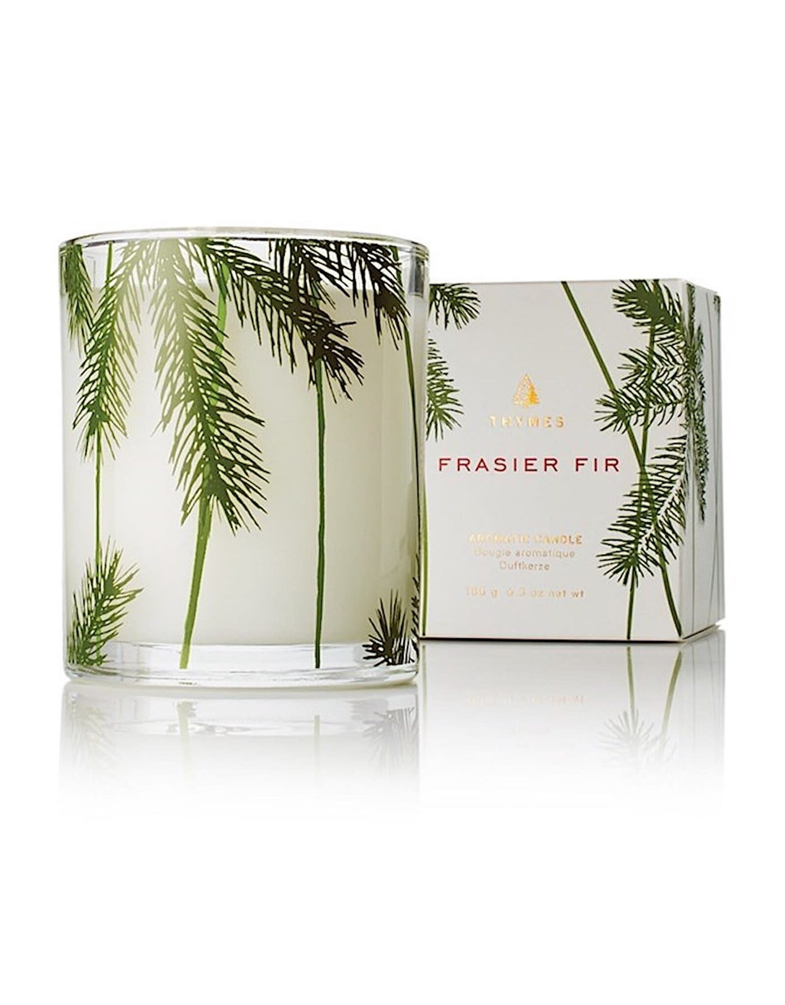 Frasier Fir Candles 6.5oz Glass w Pine Needle Design