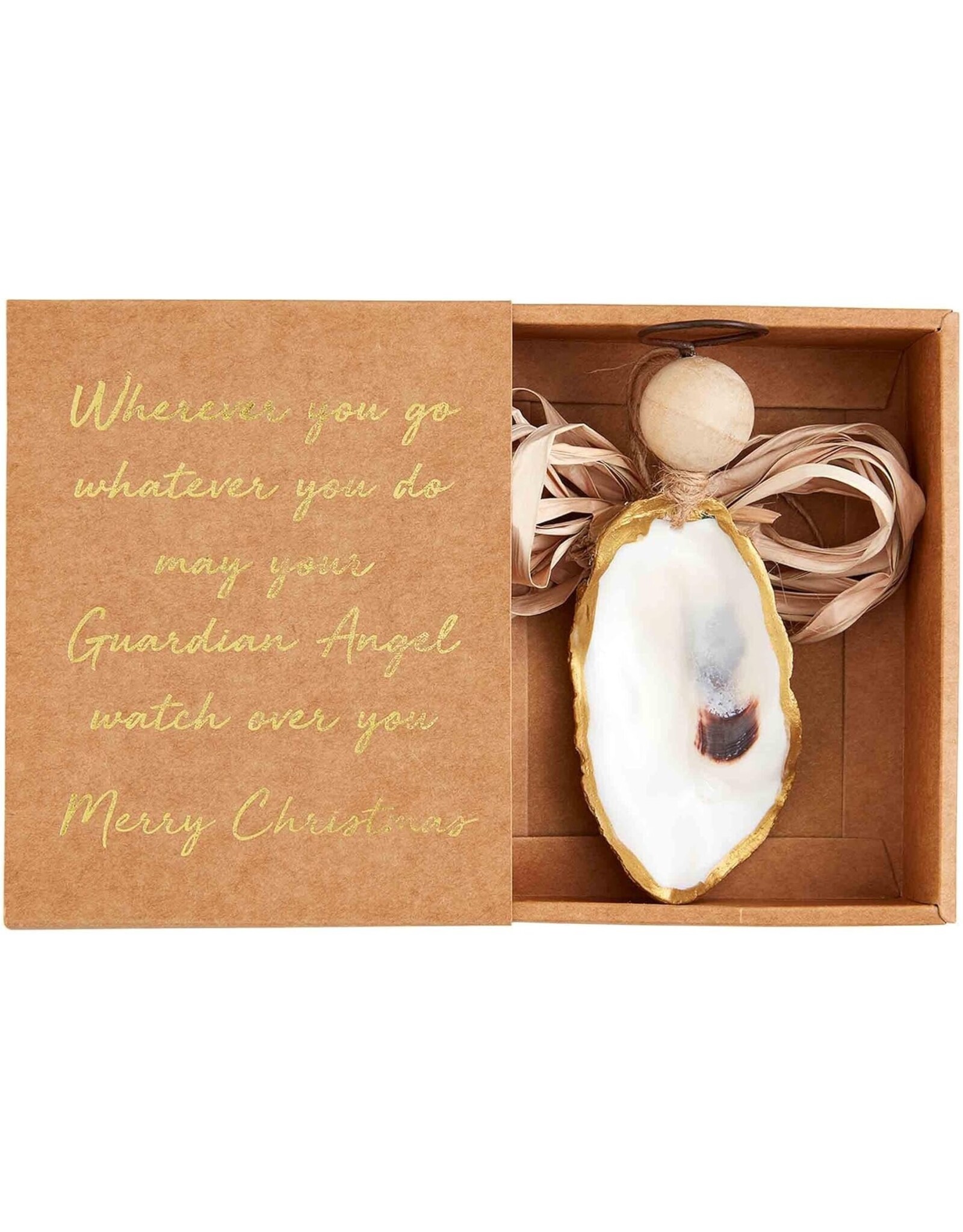 Mud Pie Boxed Oyster Guardian Angel Christmas Ornament