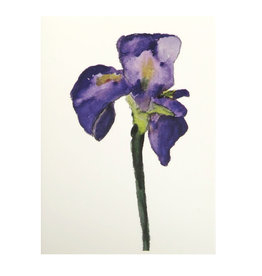 Purple Iris Greeting Card by Michele Williams