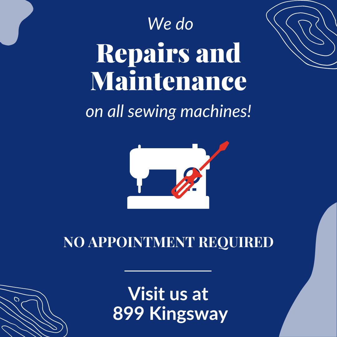 We do sewing machine repairs