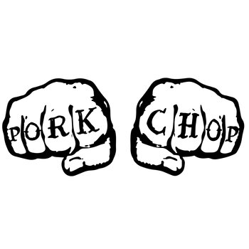 Porkchop BMX Porkchop BMX "FISTS" decal sticker (2 sticker set!) - SMALL - WHITE/BLACK