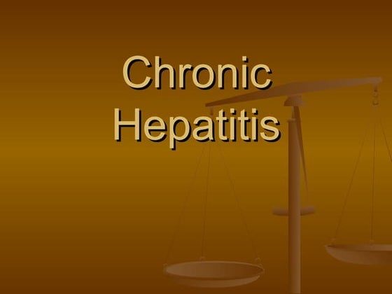 Chronic Hepatitis