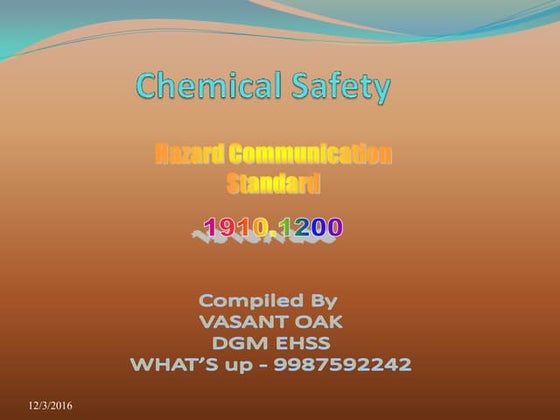 Chemical Safety