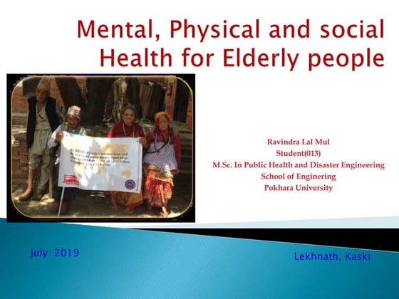 13 Mental Health Problem for elderly