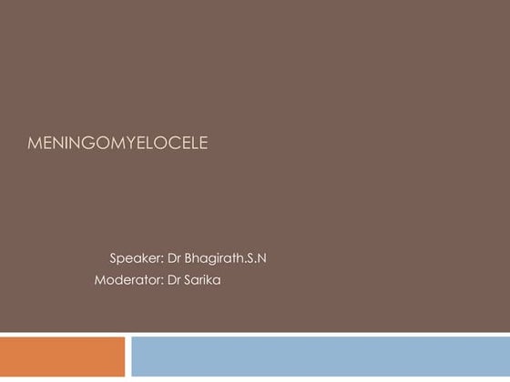 Meningomyelocele and Anesthesia