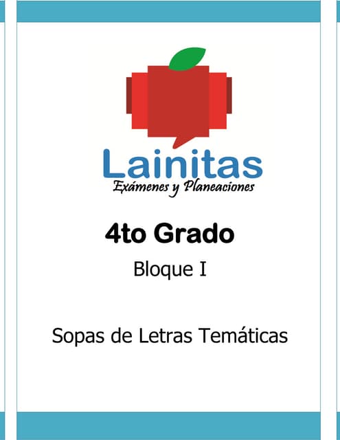 4to grado   bloque 1 - sopa de letras