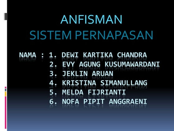 Anfisman sistem pernapasan 