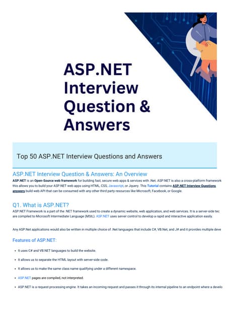 ASP.NET  Interview Questions PDF By ScholarHat