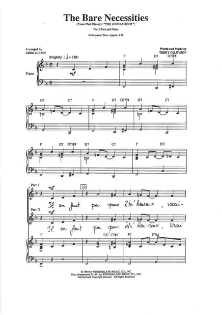 SheetMusicforBareNecessitiesOfLifePDFVersion