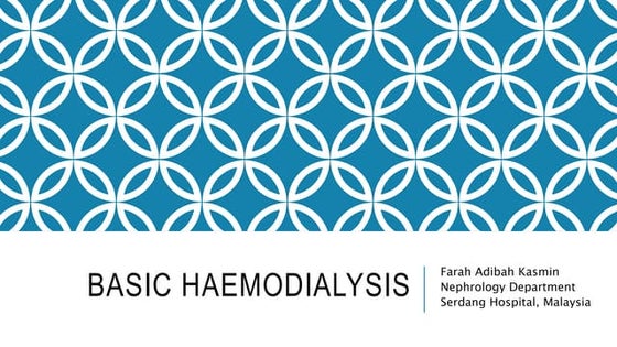 Basic principles of haemodialysis