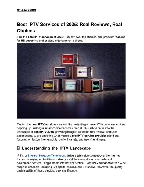 best iptv services of 2025 real reviews real choices (dezor iptv)