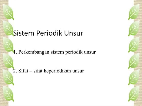 sistem periodik unsur kelas x