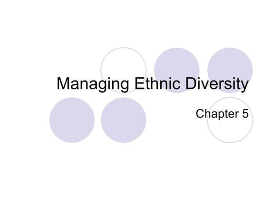 Ch 5 Managing Ethnic Diversity