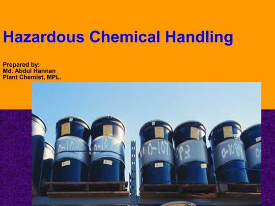 Hazardous Chemical handling