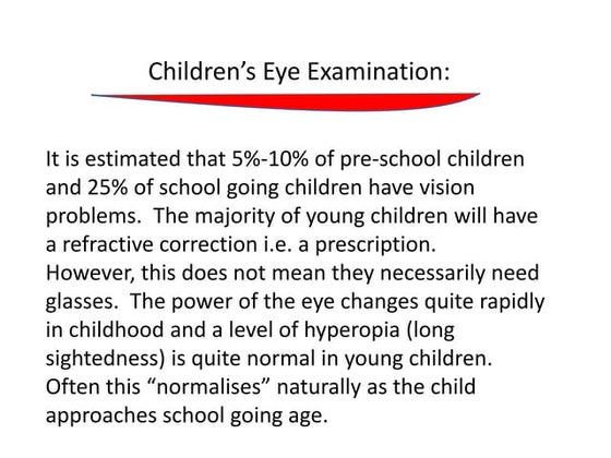 Children's eye care