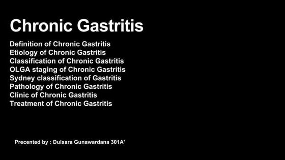 Chronic gastritis 