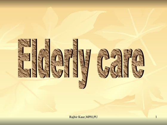 Elderly Care