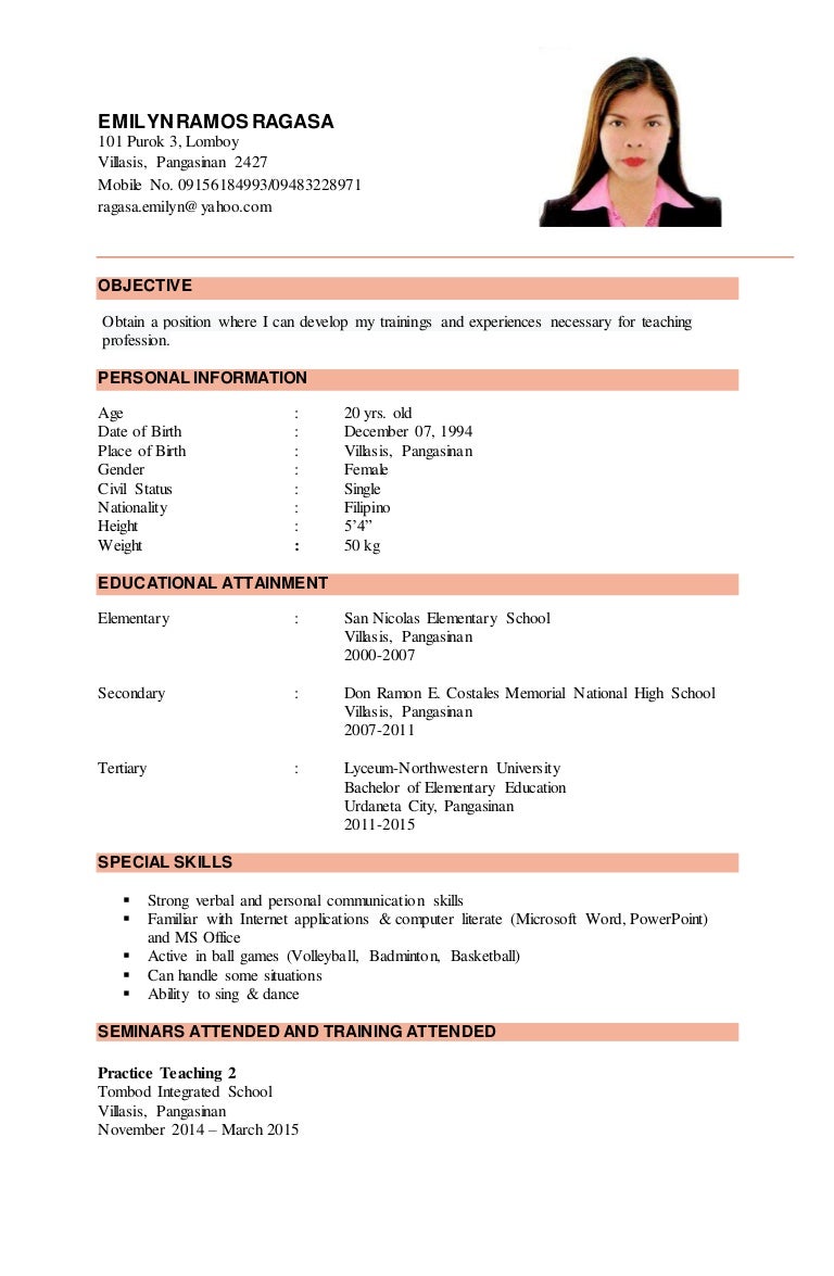 Education In Resume Sample : Special Education Teacher Resume Example ...