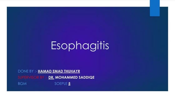 Esophagitis