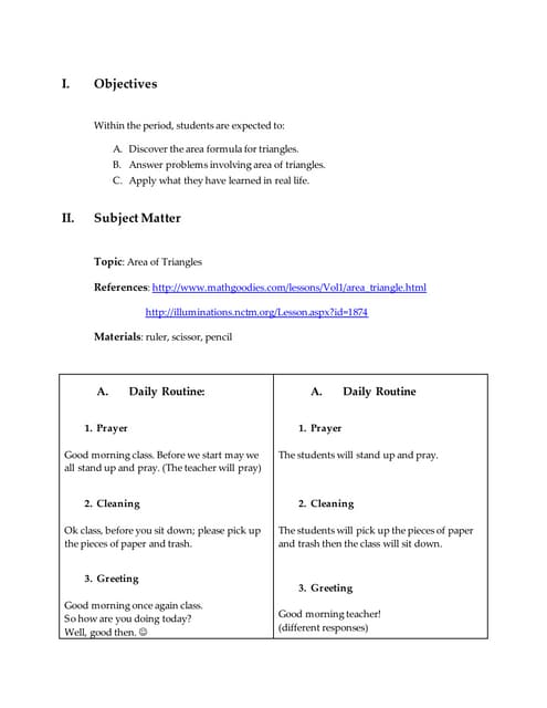 Final lesson plan in Math (4A's Approach)