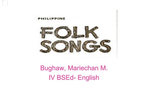 Folk Songs (English I)