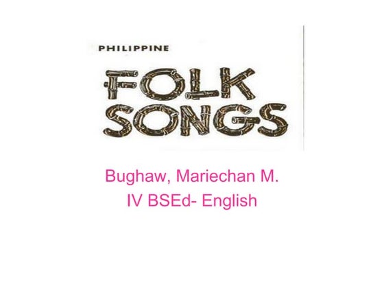 Folk Songs (English I) PDF