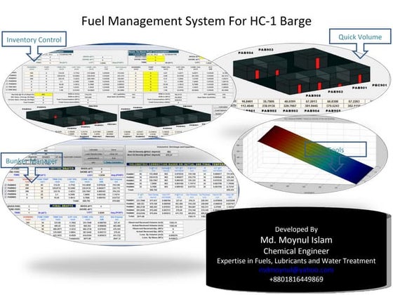 Computerized Fuel Management System in a Barge