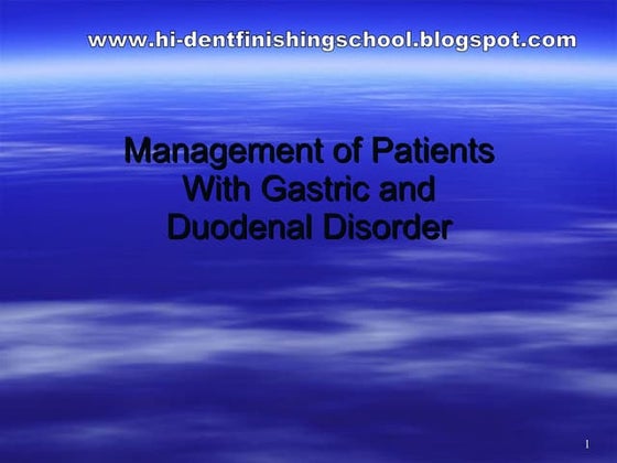 gastic and duodenal disorders