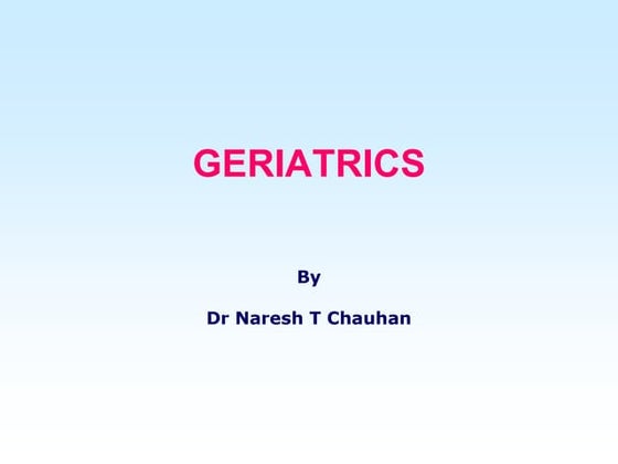 Geriatrics 