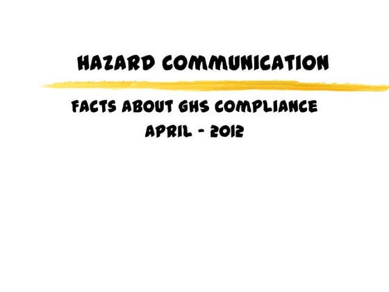 Hazcom GHS Compliance Guide