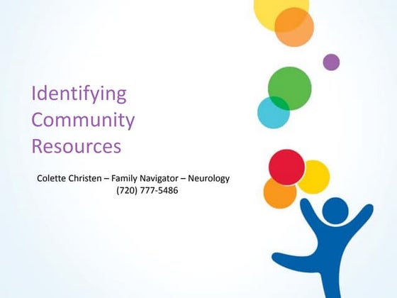 Identifying community resources  - Colette Christen