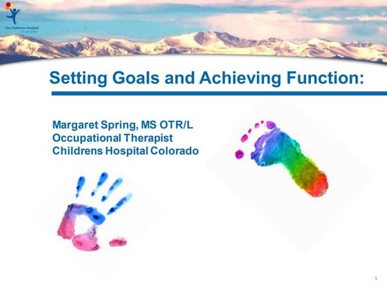 Margaret Spring: Occupational Therapy Goals for Rett Clinic Patients