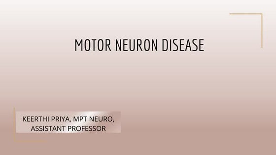 Motor neuron disease