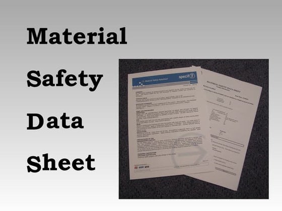 Material Safety Data Sheets