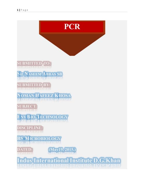 Pcr & types