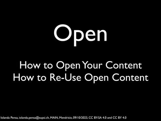 Pensa-Open: How to Open Your Content and How to Re-Use Open Content.pdf