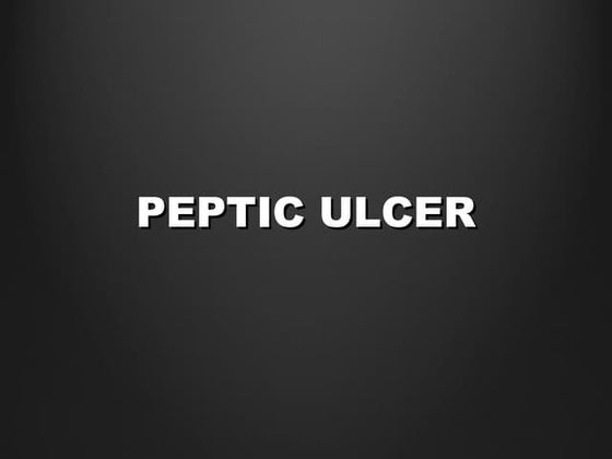 Peptic ulcer