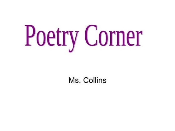 Poetry Corner