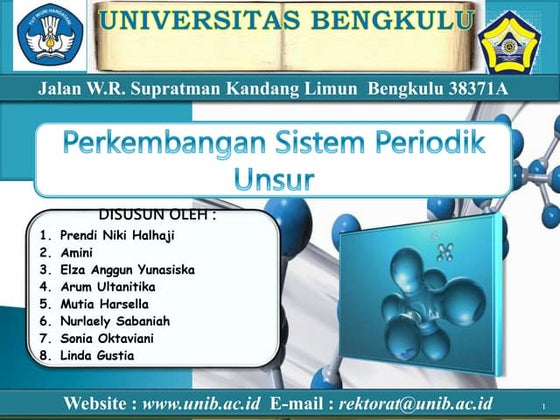 Power point kelompok 5 perkembangan sistem periodik unsur