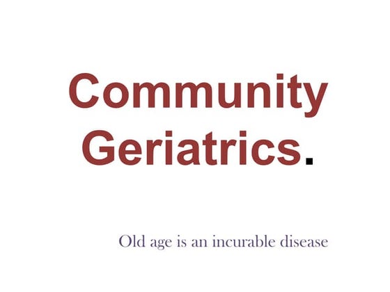 community geriatrics