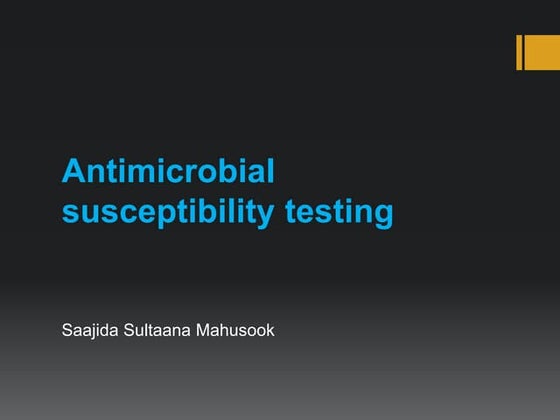 Antimicrobial susceptibility testing