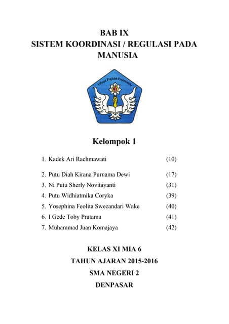 Soal dan Pembahasan Sistem Koordinasi pada Manusia