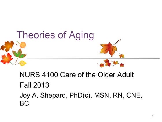 Theories of aging_fall 2013 abridged