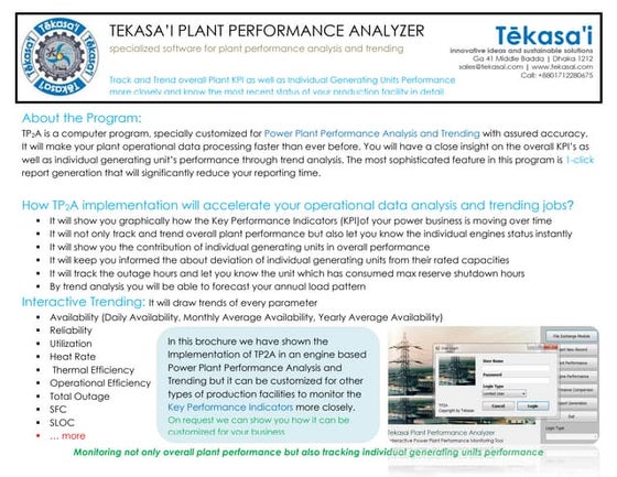 Power Plant Performance Monitoring and Trend Analysis