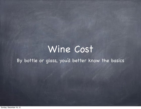 Wine cost