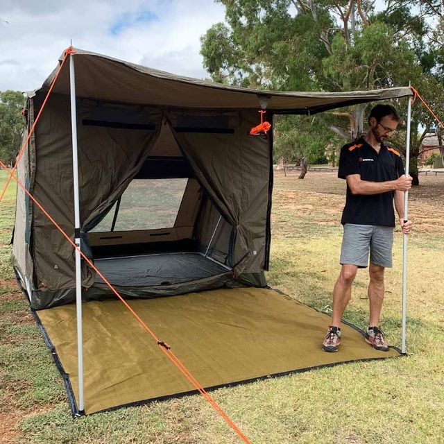 Oztent RV4 Canvas Touring Tent &minus; Front view